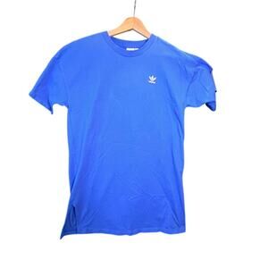 Adidas Men Trefoil Essentials ESS Tee Size Small Blue Athletic Embroidered Logo